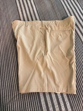 Architect Beige Flat-Front Men’s Shorts